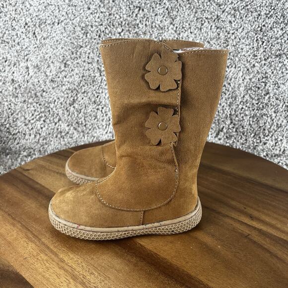 Livie & Luca Neve Flower Toddler Size 7 Full Boot Caramel Girls Shoes Brown - Picture 5 of 12
